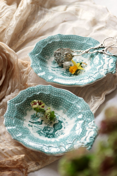 【レア】アンティーク　アジアティックフェザンツ　オーバル皿　大皿　パーティー レア】アンティークアジアティックフェザンツオーバル皿大皿パーティー