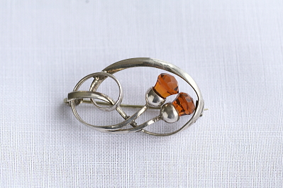 アザミのシルバーブローチ　スコットランド　アンティークストリュフ