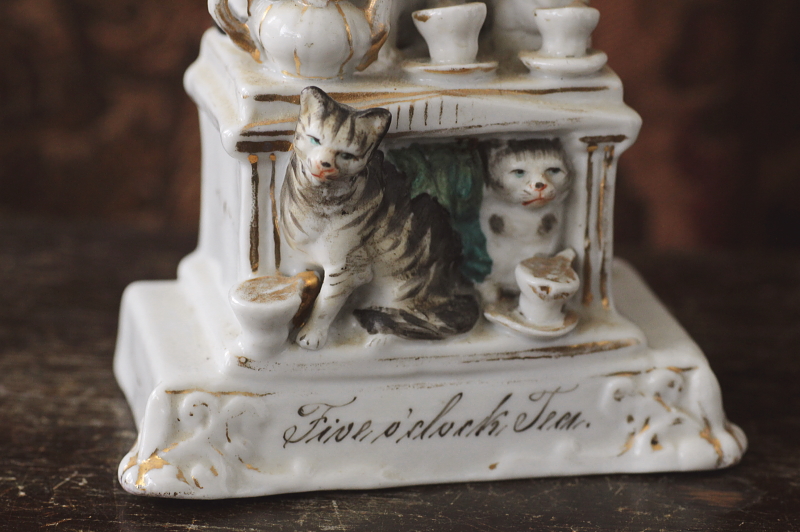 アンティークヴィクトリアンフェアリングス　猫のお茶会 five o'clock tea ドイツ