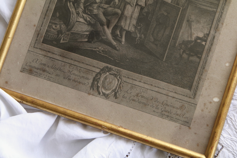 アンティークグラヴュール　銅版画　le carquois epise Nicolas Delaunay after Pierre-Antoine Baudouin　フランス