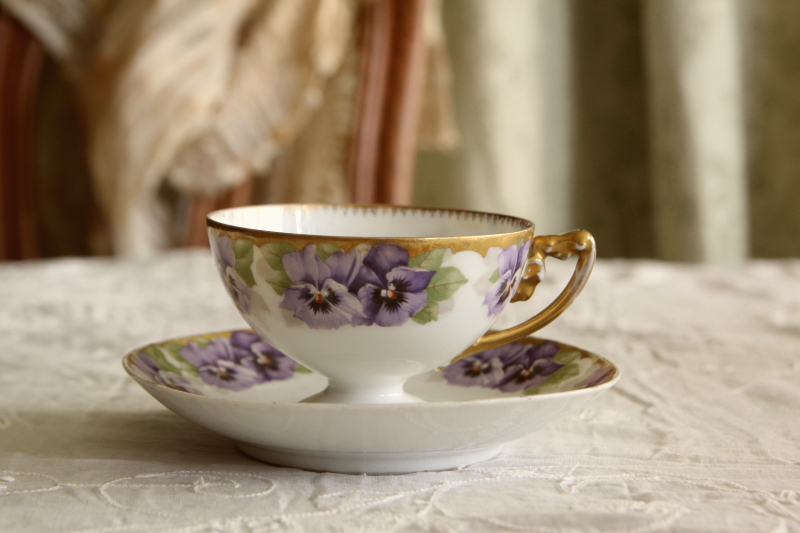 アンティークローゼンタール rosenthal bavalia スミレ ティーカップ
