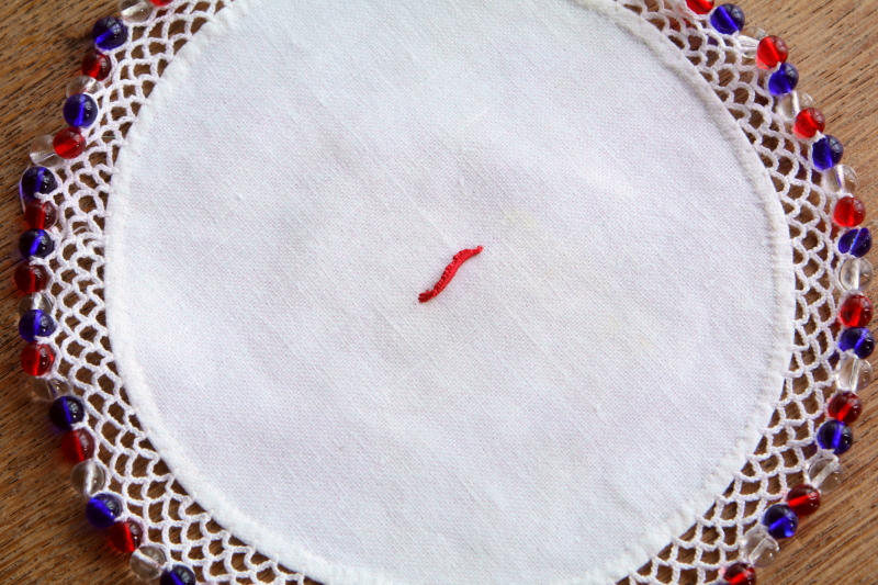 ガラスビーズのジャグカバー　イギリス アンティークストリュフ