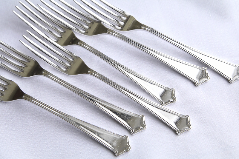 Elkingtonのテーブルフォーク　Mappin & Webbのテーブルナイフ　イギリス アンティークストリュフ