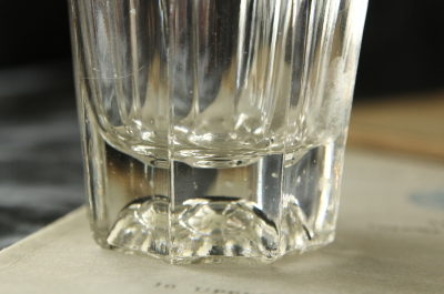 アンティークプレスガラスタンブラー　オールドファッションドグラス　ロックグラス　イギリス