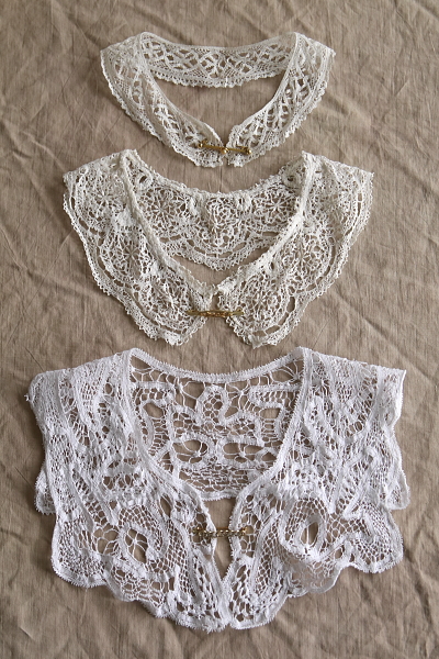 ハンドメイドボビンレースカラー　イギリス　アンティークストリュフ 20251021