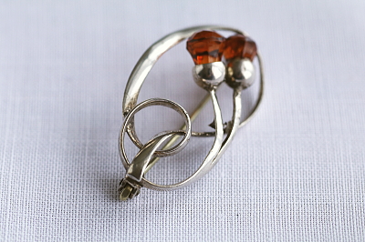 アザミのシルバーブローチ　スコットランド　アンティークストリュフ