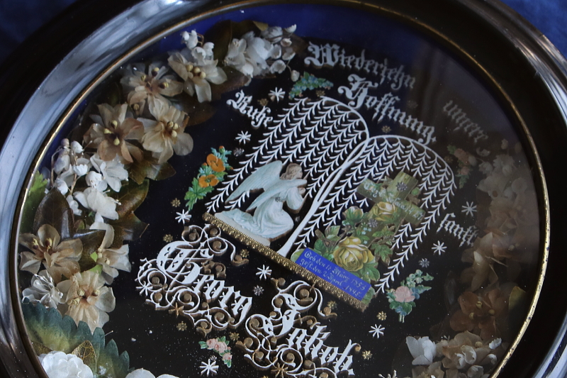 天使のメモリアルアートフレーム クロスターアルバイテン　天使　ドイツ・オーストリア アンティークストリュフ