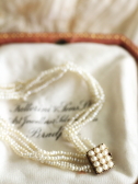 アンティークジュエリー　シードパールブレスレット　天然真珠　イギリス