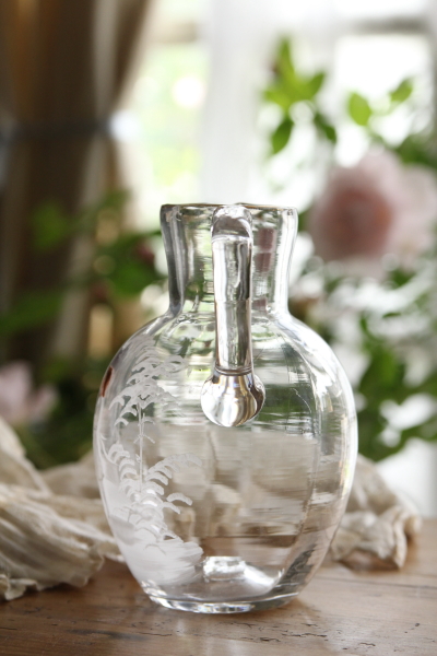 アンティークメリーグレゴリー mary gregory ガラスジャグ