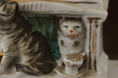 アンティークヴィクトリアンフェアリングス　猫のお茶会 five o'clock tea ドイツ