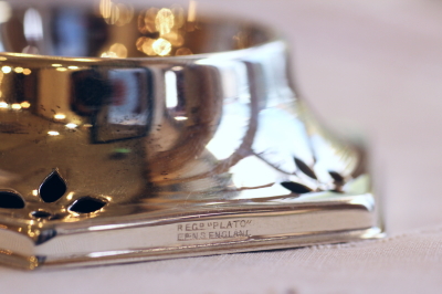 アンティークシルバーティーストレーナー 茶こし 受け皿 イギリス