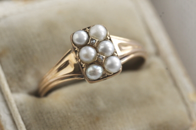 アンティークパールリング　指輪　真珠　婚約指輪　イギリス