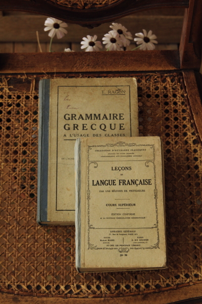 アンティーク本　古書　洋書　フランス語　教科書