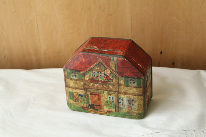 アンティークブリキ缶 doll's house biscuits イギリス