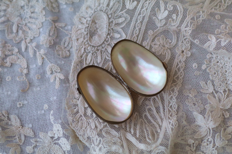 マザーオブパールのロザリオケース　フランス アンティークストリュフ