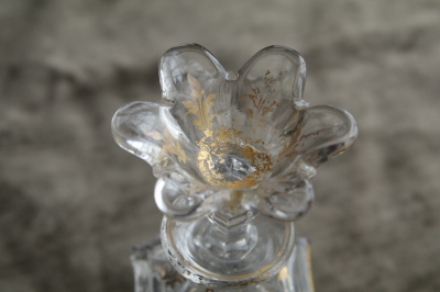 ヴィクトリアン　花のパフュームボトル　イギリス アンティークストリュフ