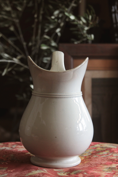 アンティーク陶器ジャグ 白 jule viellard bordeaux フランス
