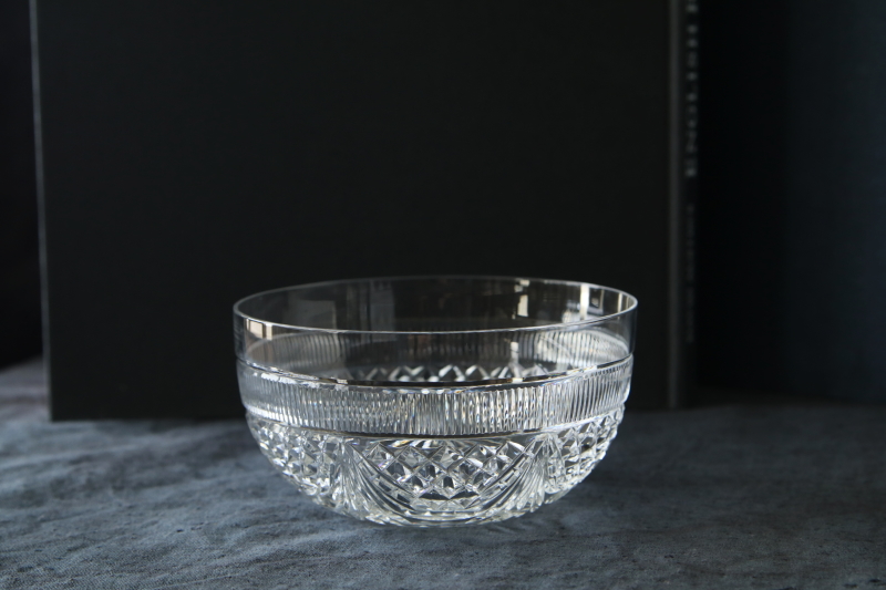カットクリスタルのフィンガーボウル　ガラス鉢　Edinburgh & Leith Glass Co　スコットランド