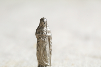 アンティーク聖像　ケース　小さなイエス像　フランス