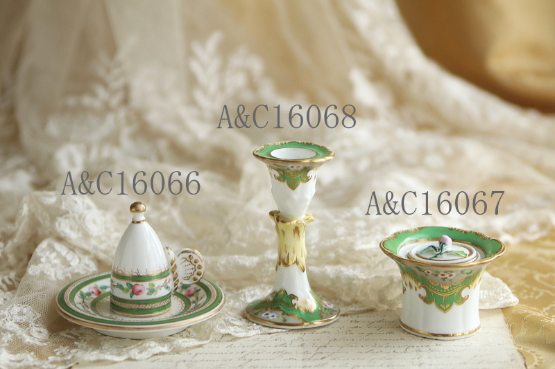 ハンドペイントキャンドルスナッファー　バラ　蝶々　イギリス　ヴィクトリアン アンティークストリュフ