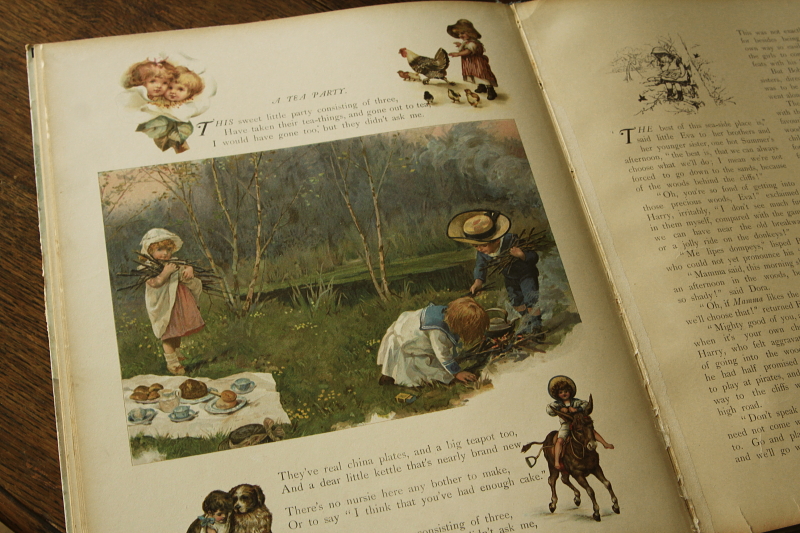 アンティークブックス　古書　児童書　絵本　little folks enquire within Ernest Nister　イギリス