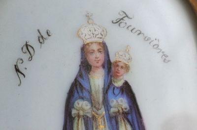 アンティークミニアチュール　オラトリー　フルヴィエールの聖母　フランス