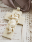 アンティークアイボリーペンダント　象牙　幼子イエス　十字架　フランス　アンティークストリュフ 20221014