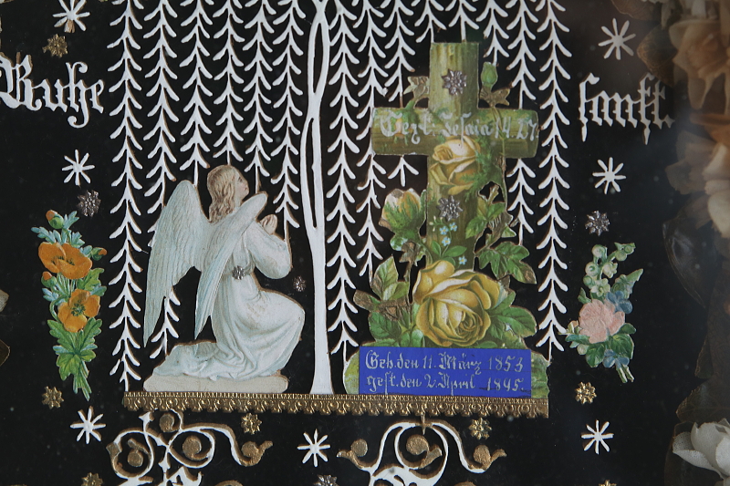 天使のメモリアルアートフレーム クロスターアルバイテン　天使　ドイツ・オーストリア アンティークストリュフ