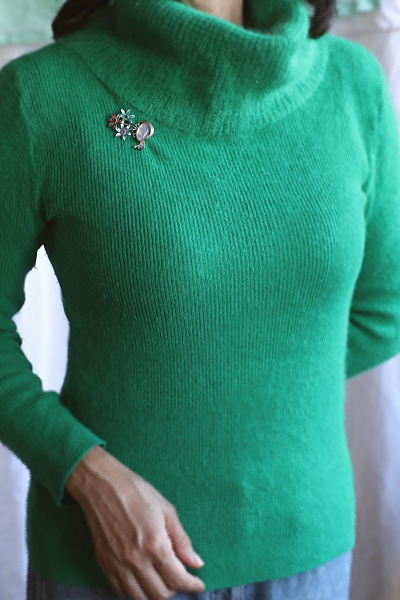 ヴィンテージスーベニール　マザーブローチ　イギリス アンティークストリュフ