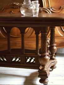 アンティークテーブル　ダイニングテーブル　フランス　アンリ２世様式　ウォールナット　エクステンション