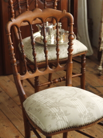 ナポレオンチェア 椅子　フランス　アンティーク ナポレオン3世様式　トワルドジュイ