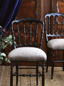 ナポレオンチェア 椅子　フランス　アンティーク ナポレオン3世様式　ベルベット