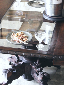 アンティークテーブル　フランス　アンリ2世様式　ガーゴイルガルグイユ　ショップディスプレイ