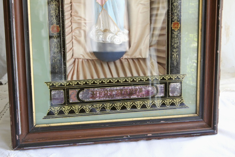 アンティークマリア像　聖像　カトリック　フランス　小祭壇