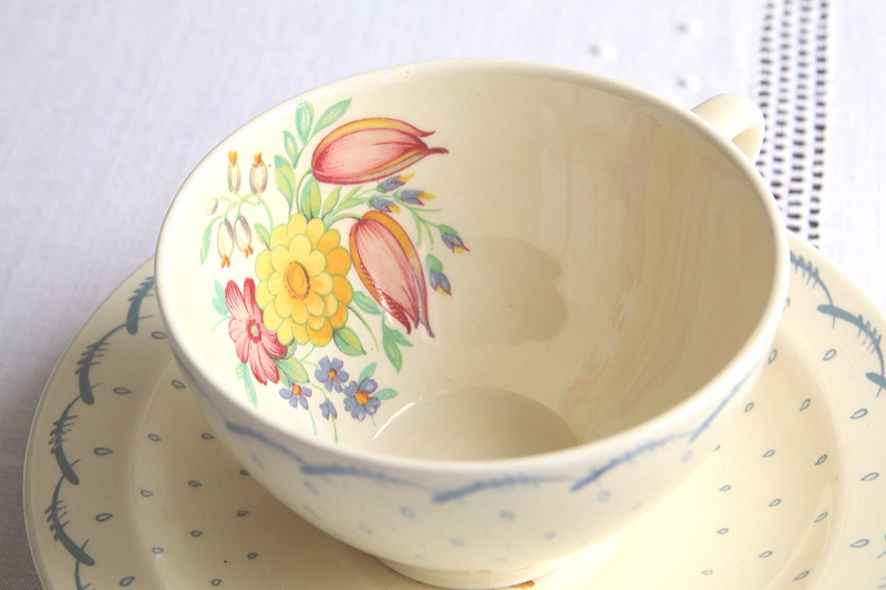 susie cooper スージークーパー プランタン ティーカップ ティートリオ イギリス アンティークストリュフ