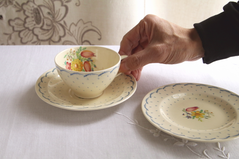 susie cooper スージークーパー プランタン ティーカップ ティートリオ イギリス アンティークストリュフ