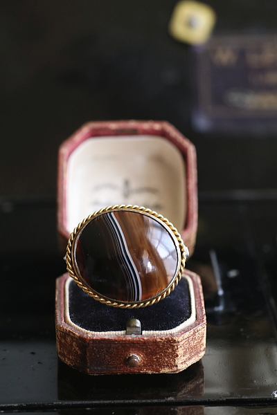 オーバルアゲートブローチ スコットランド アンティークストリュフ 20260116